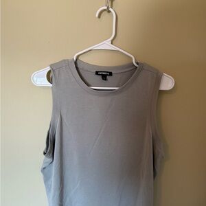 Express Women's Charcoal Muscle Tee